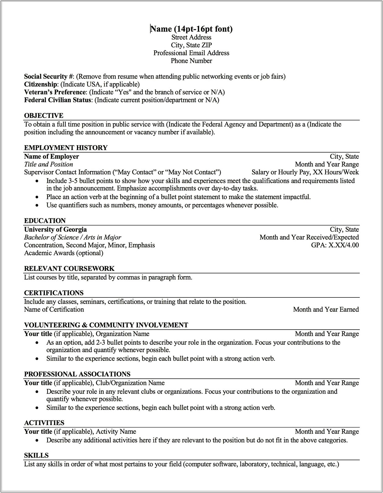 Resume For Public Service Jobs Guide