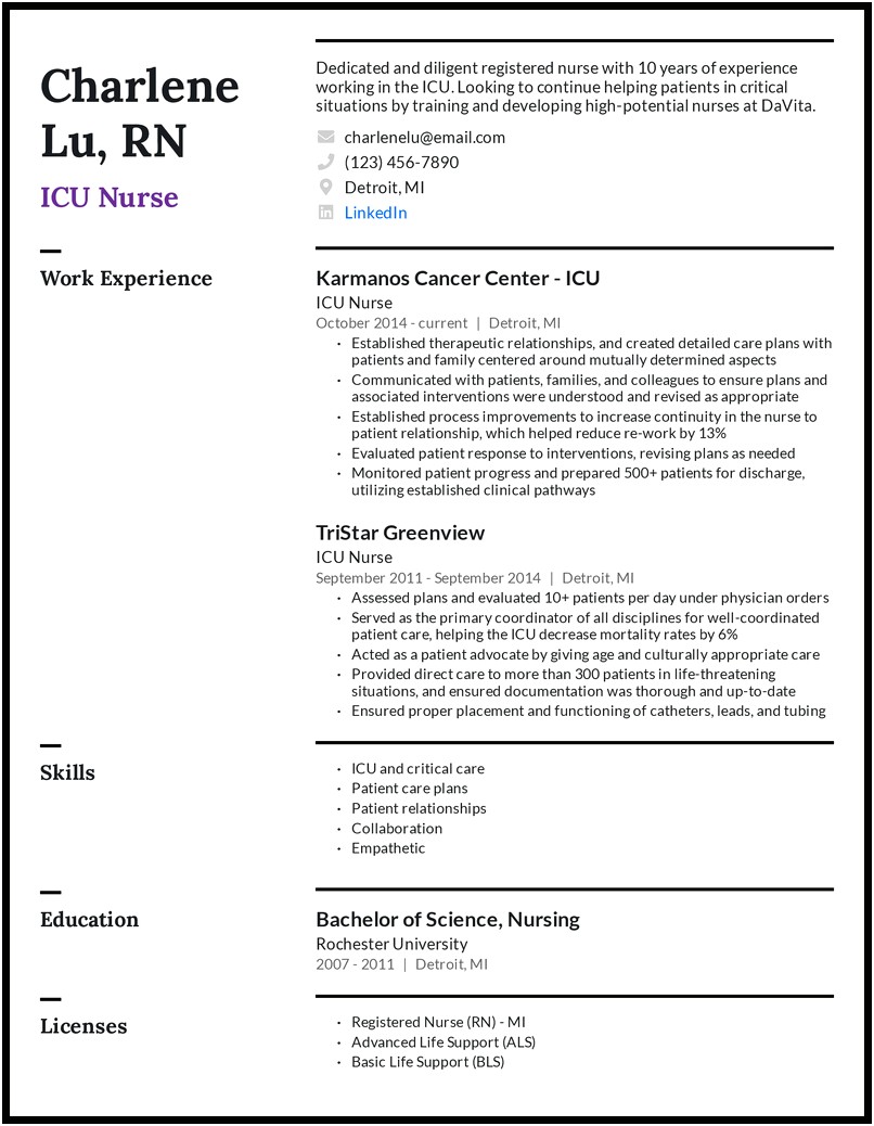 Resume For Student Nurse With Prior Jobs
