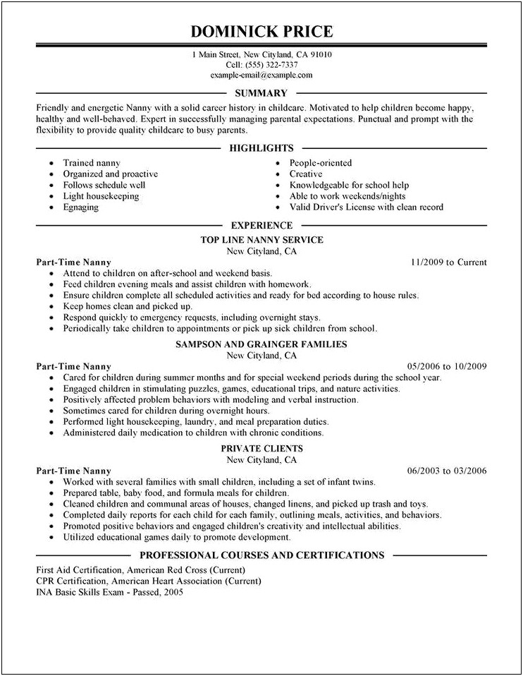 Resume For Students First Job Canada