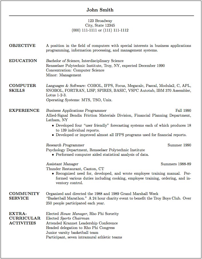 Resume For Teacher Graduate Admission Sample