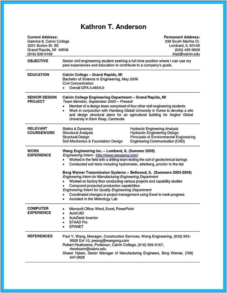 Resume For Teenager No Work Experience