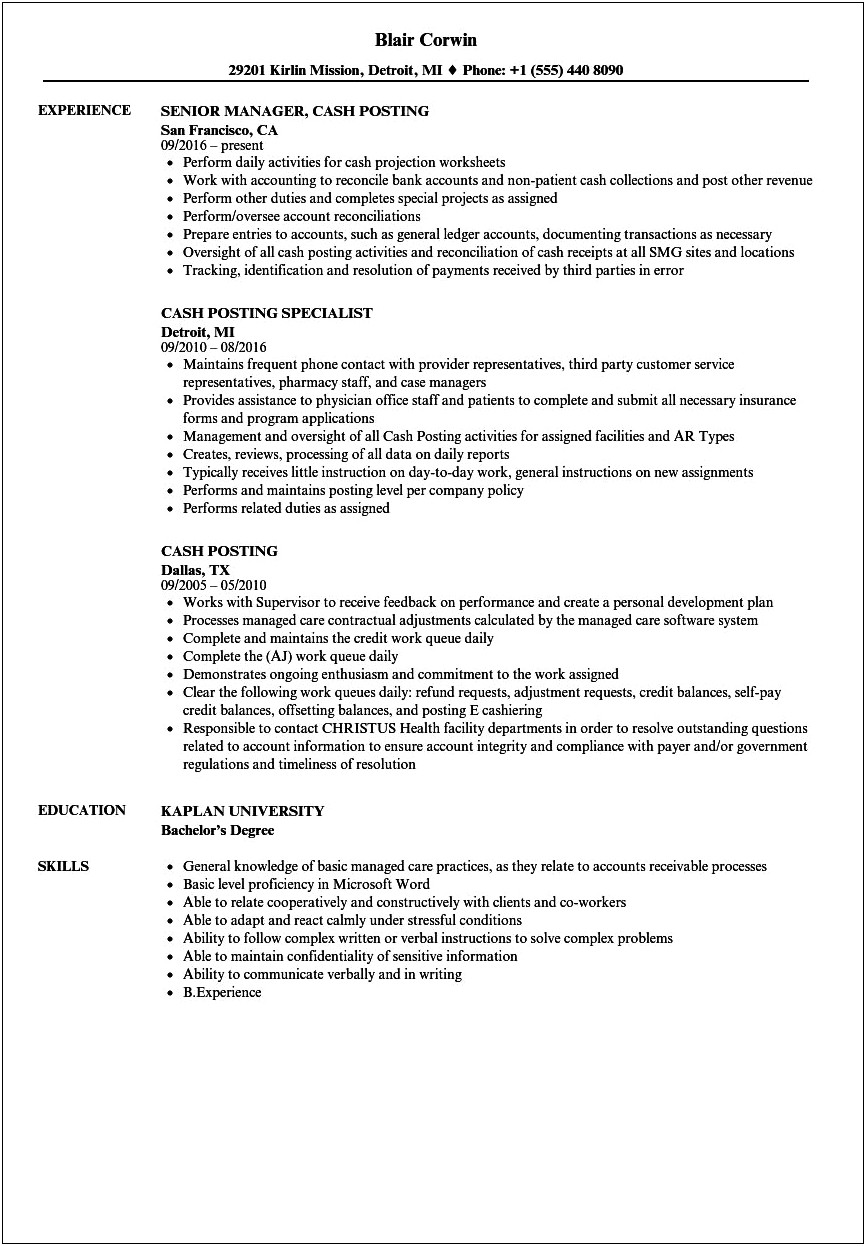 Resume For Teenager With Cash Paid Job