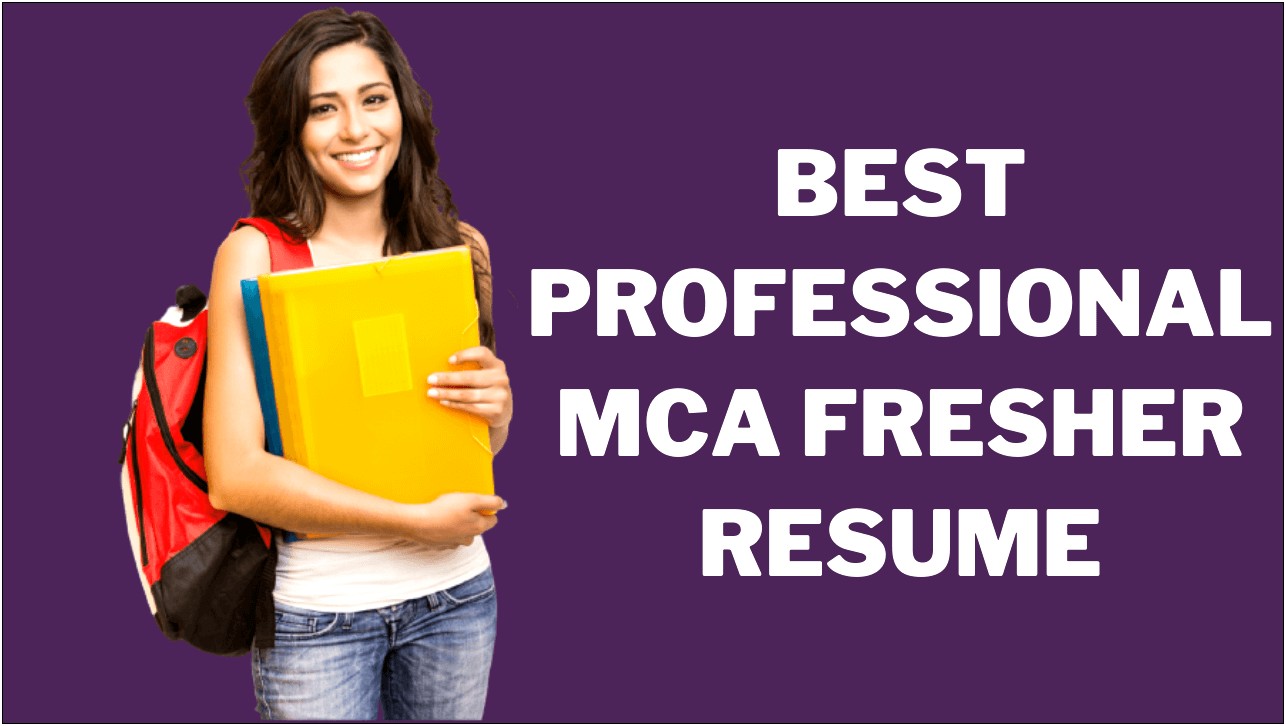 Resume Format For Freshers Mca Free