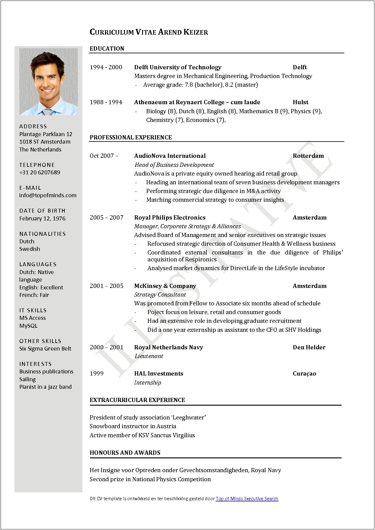 Resume Format Word 2007 Free Download