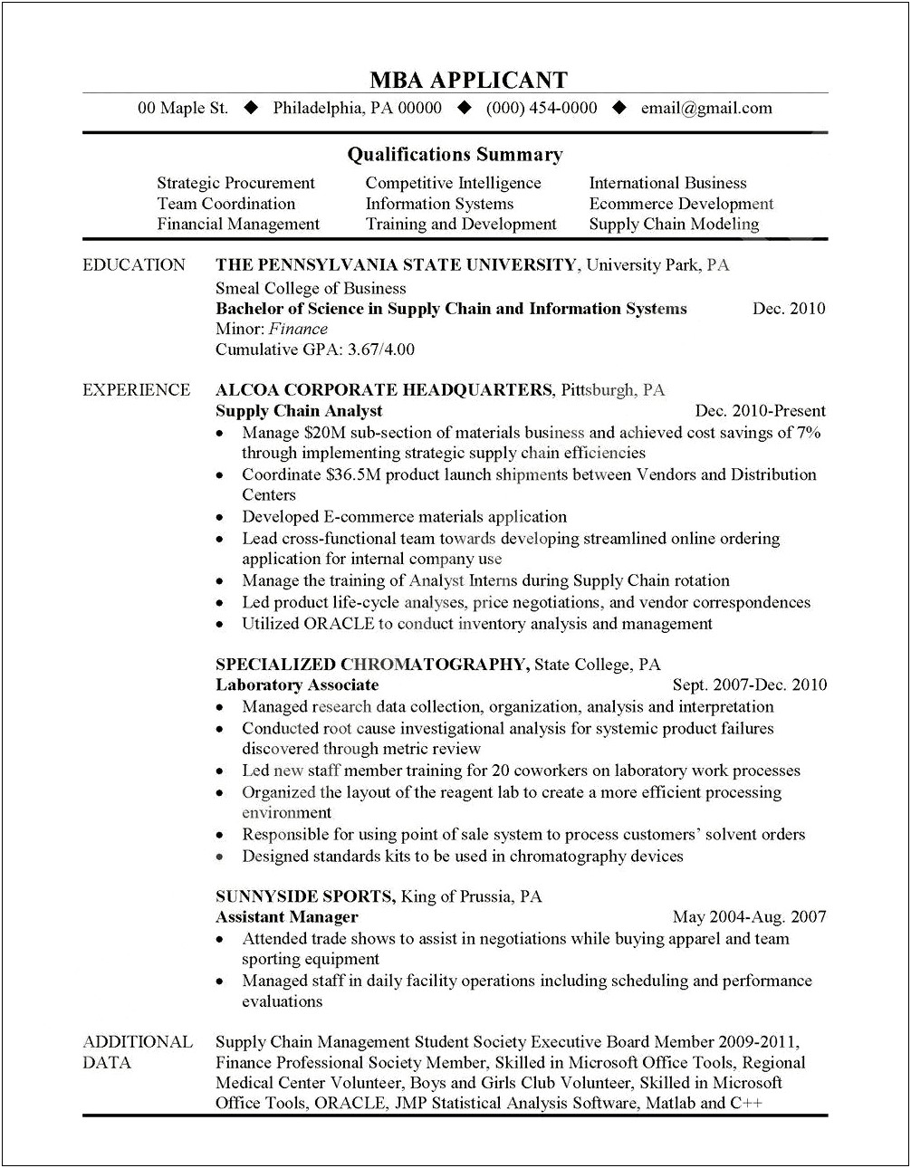 Resume From Ivy League Template Free