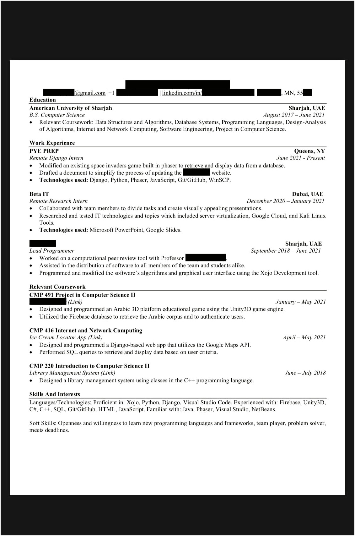 Resume Havent Used Skill In Years