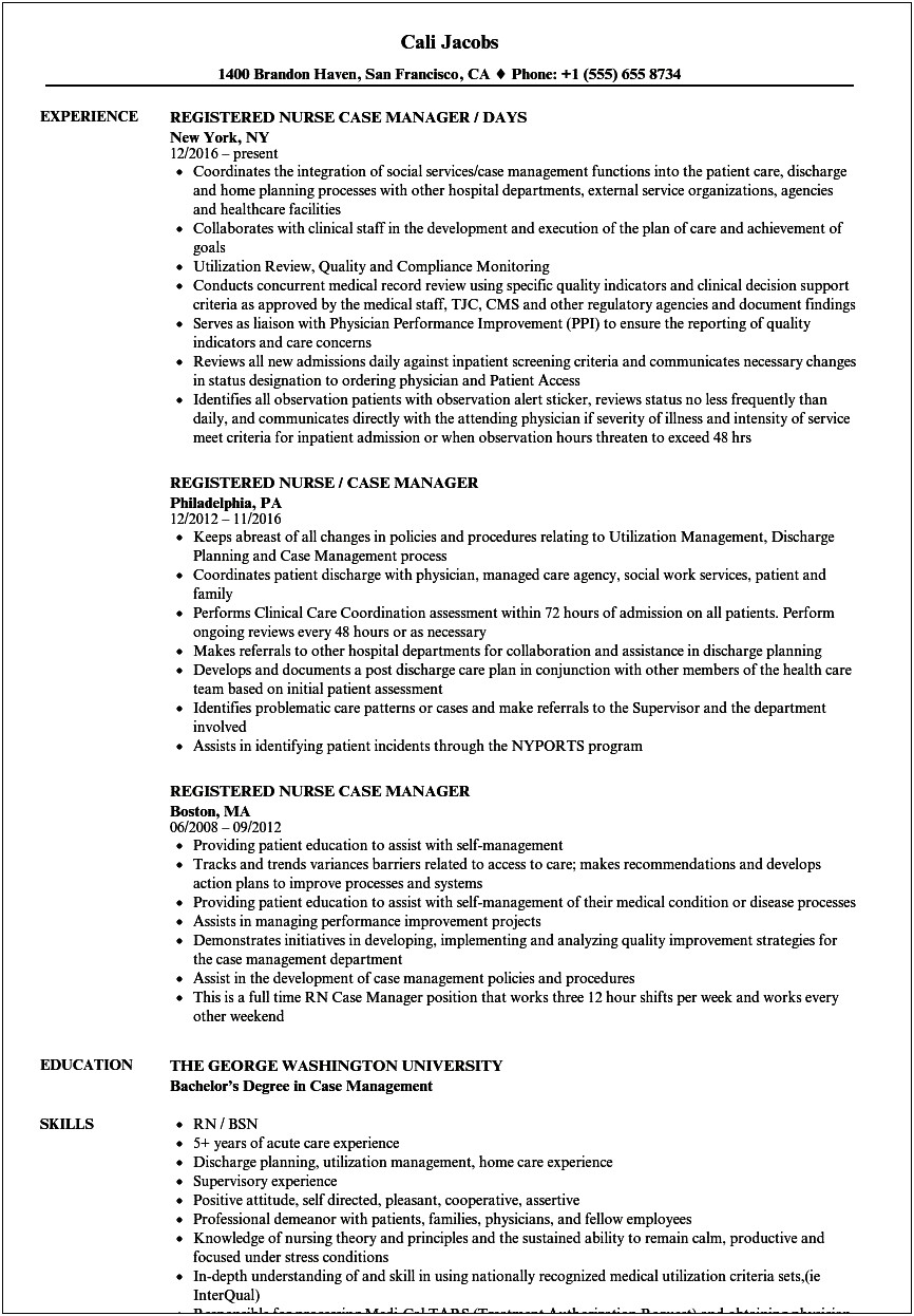 Resume Job Description For Home Care Nurse