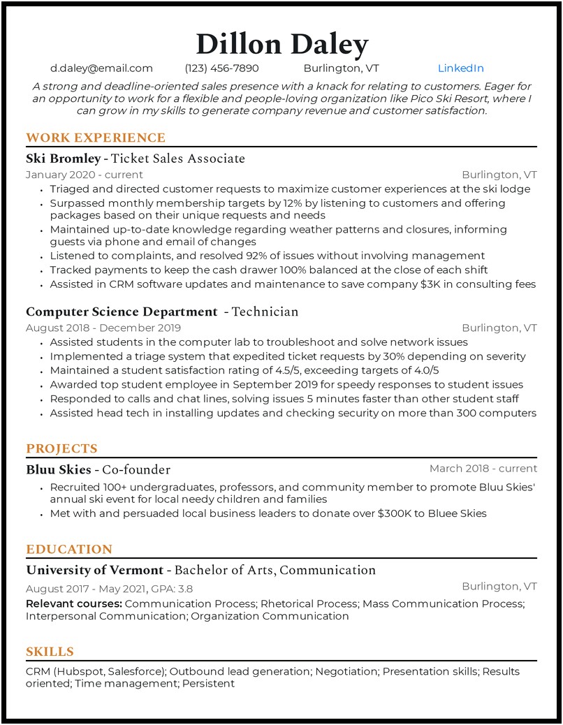 Resume Objective Examples For Entry Level Information Technology