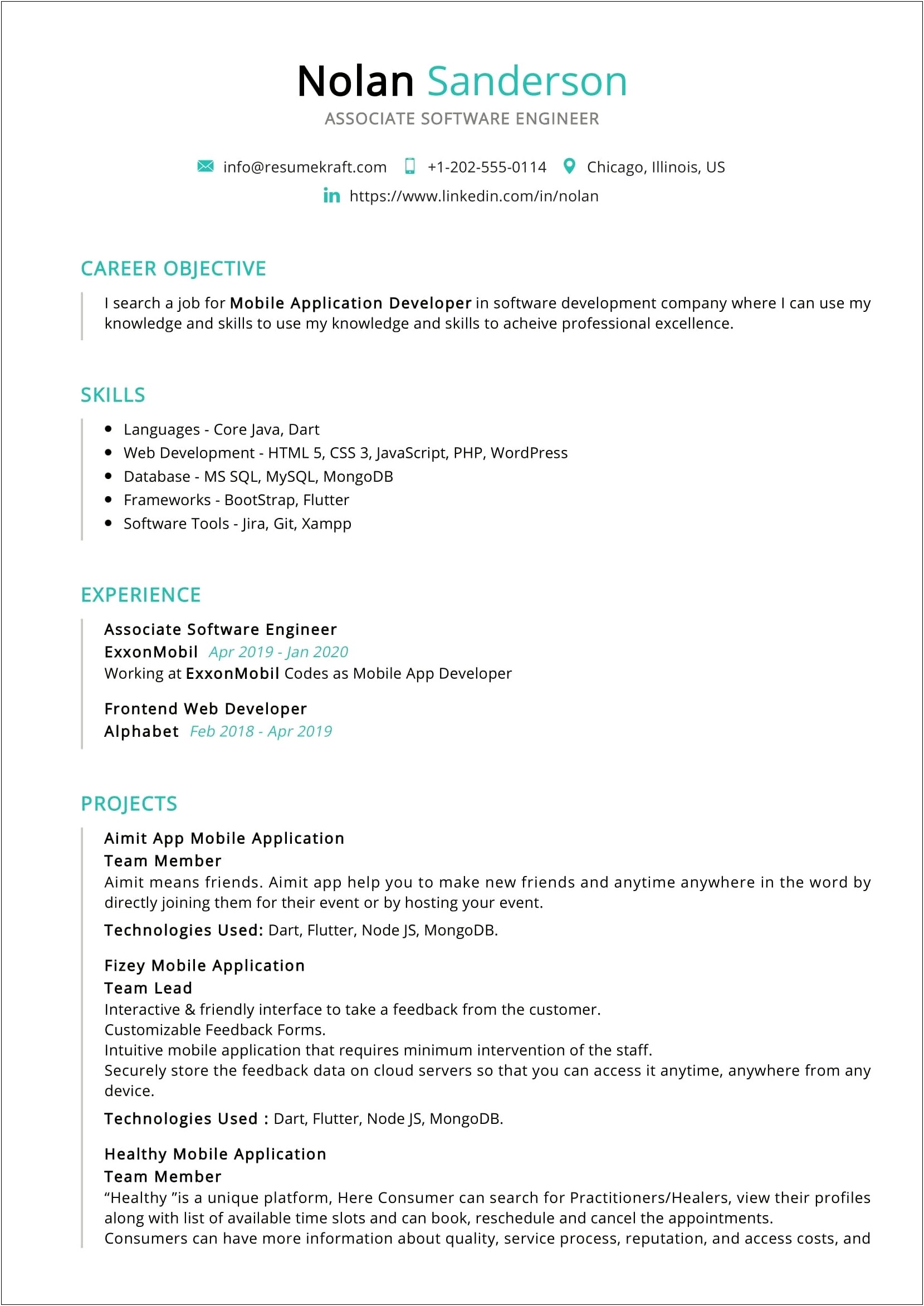 Resume Objective For Applying A Job