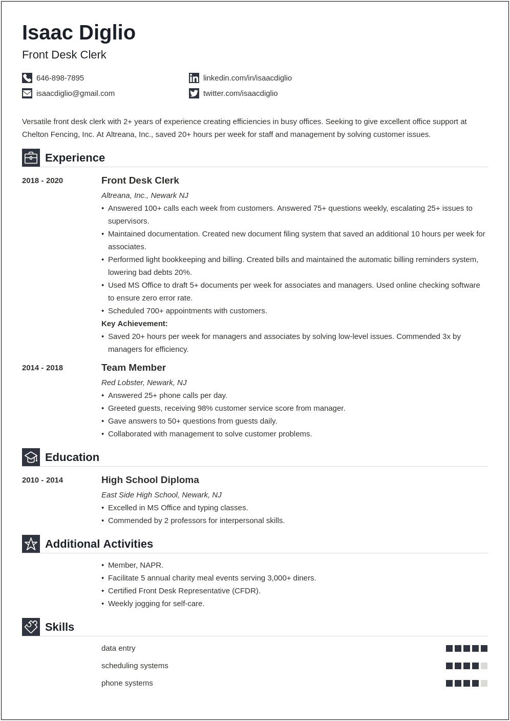 Resume Objective For Customer Service Sample