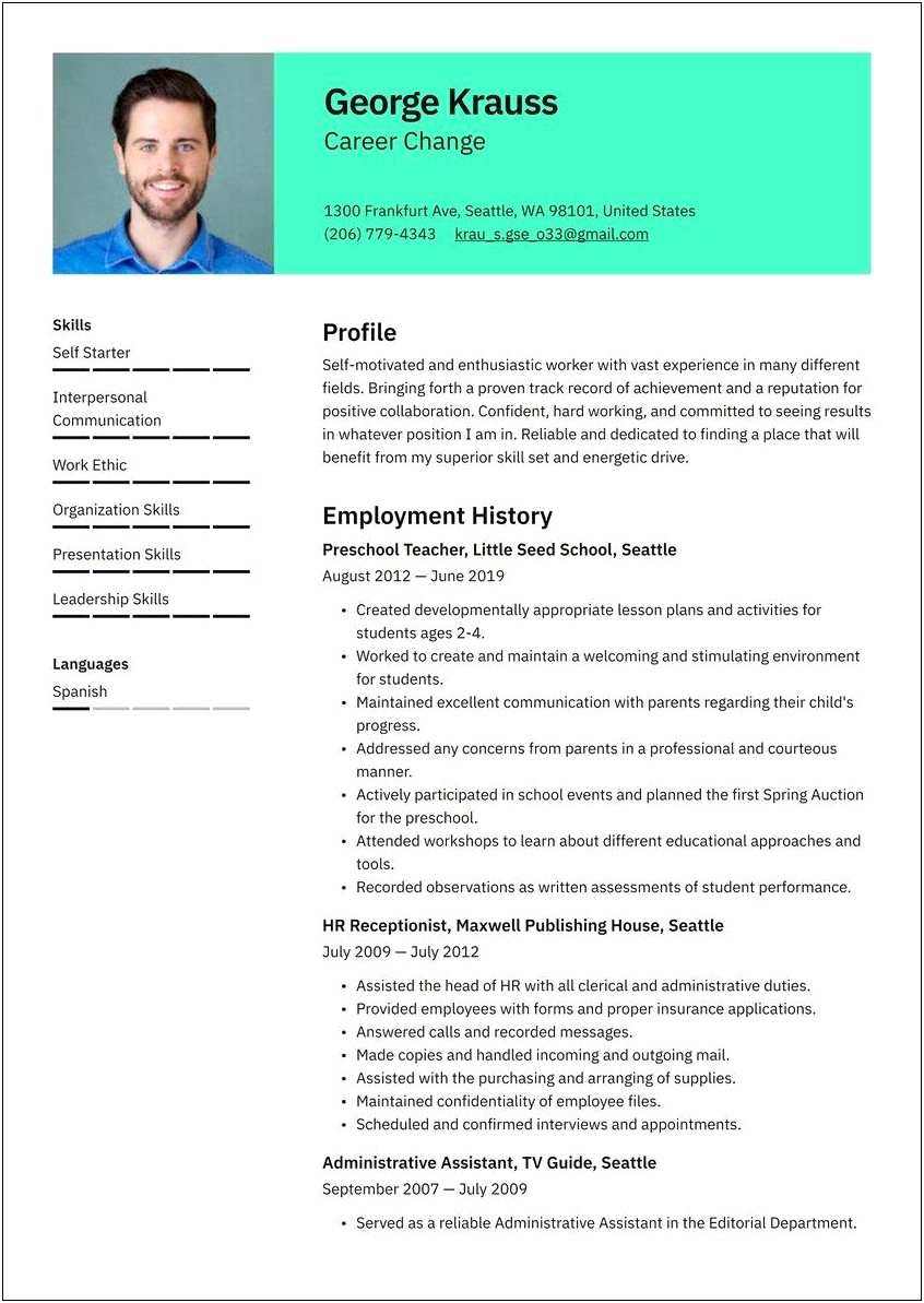 Resume Objective For Job In Different State