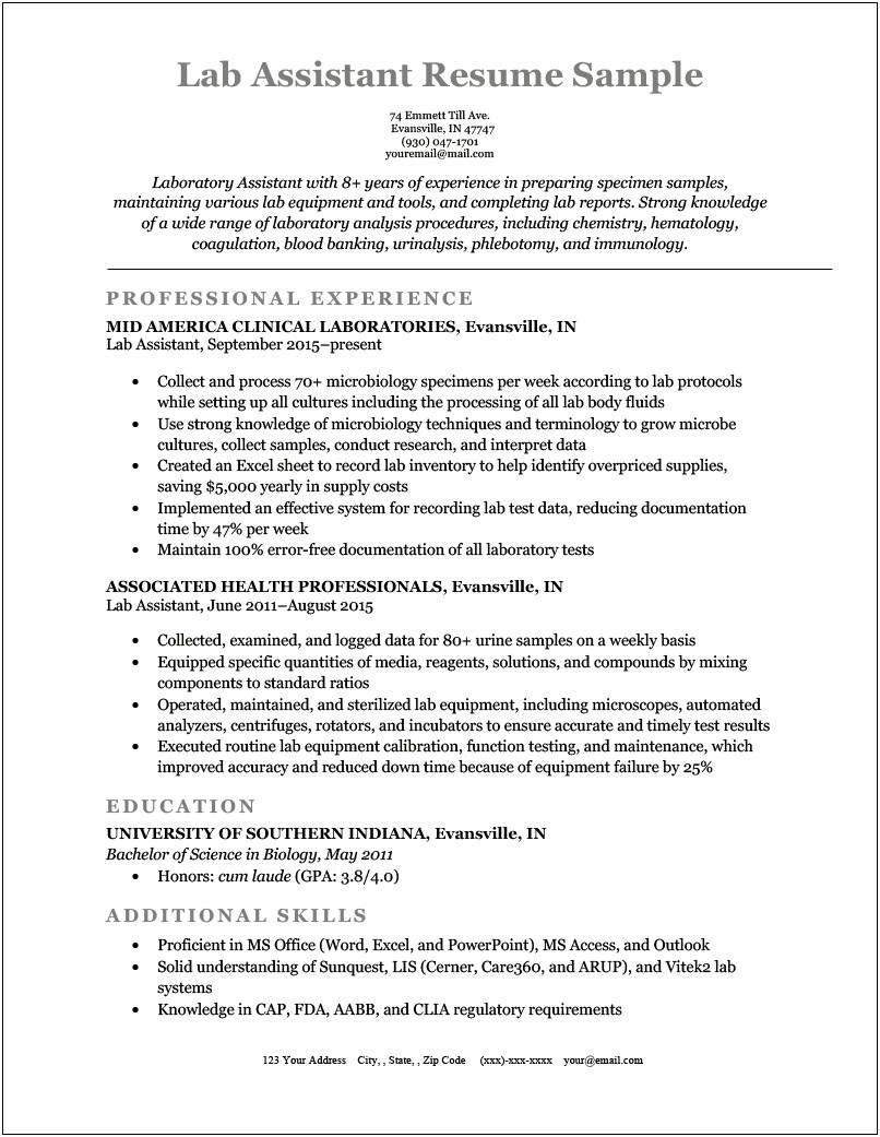 Resume Objective For Library Assistant With No Experience