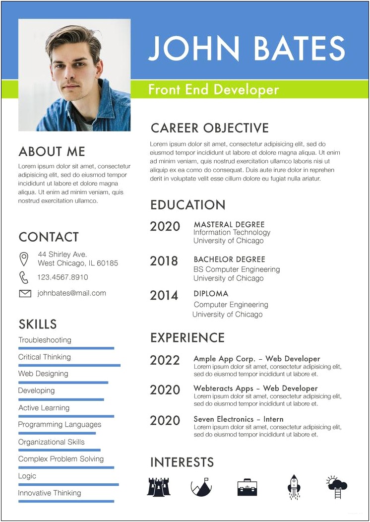 Resume Objective For Web Dev Students