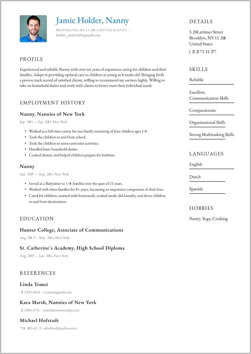 Resume Objective For Working With Children And Families