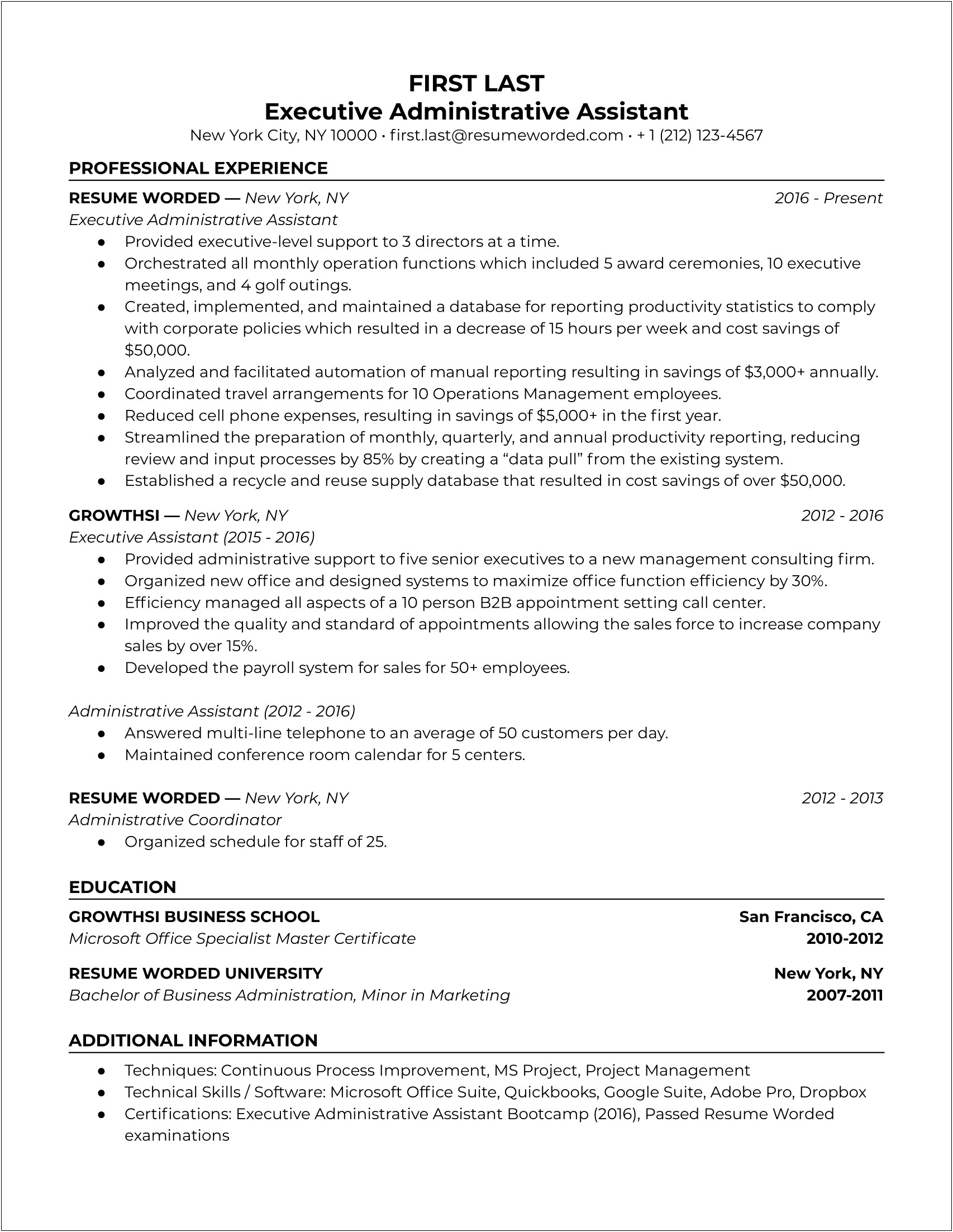 Resume Objective Line For Office Assistant