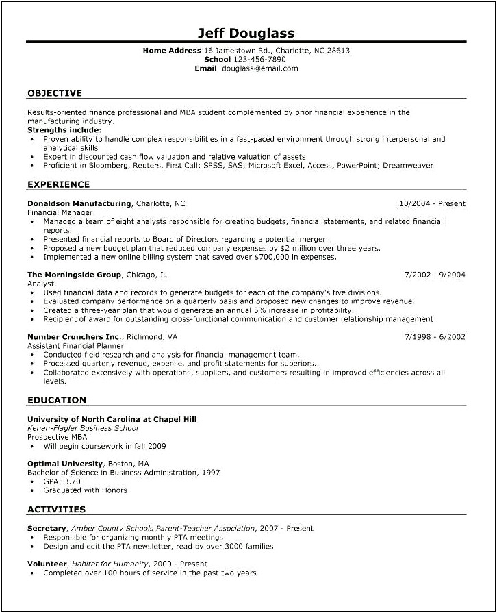 Resume Objective Lines For Secretary Position
