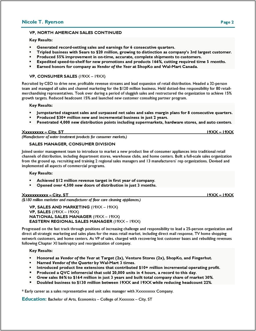 Resume Objective Satements Lower Level Management