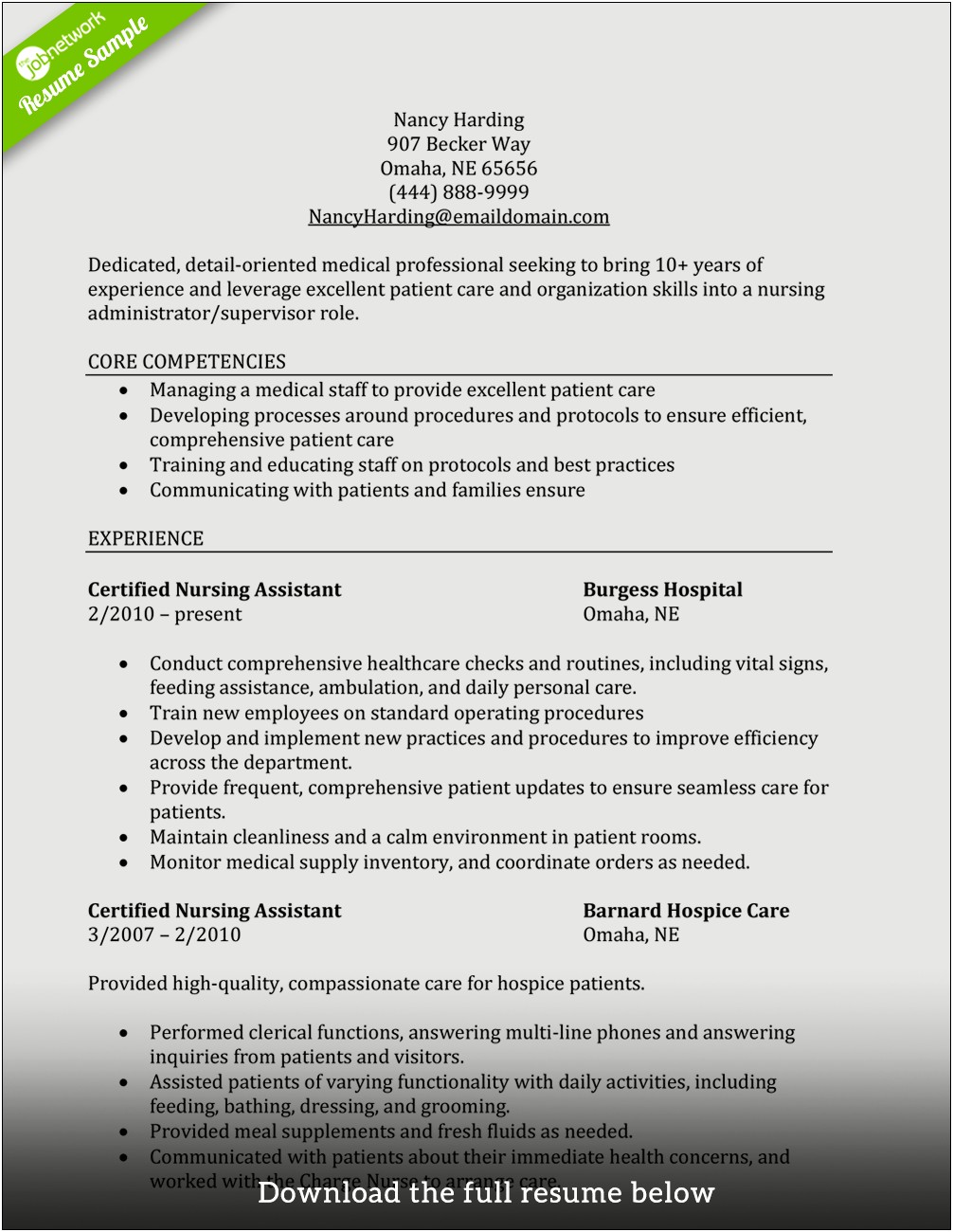 Resume Objective Statement For Hospice Nurse