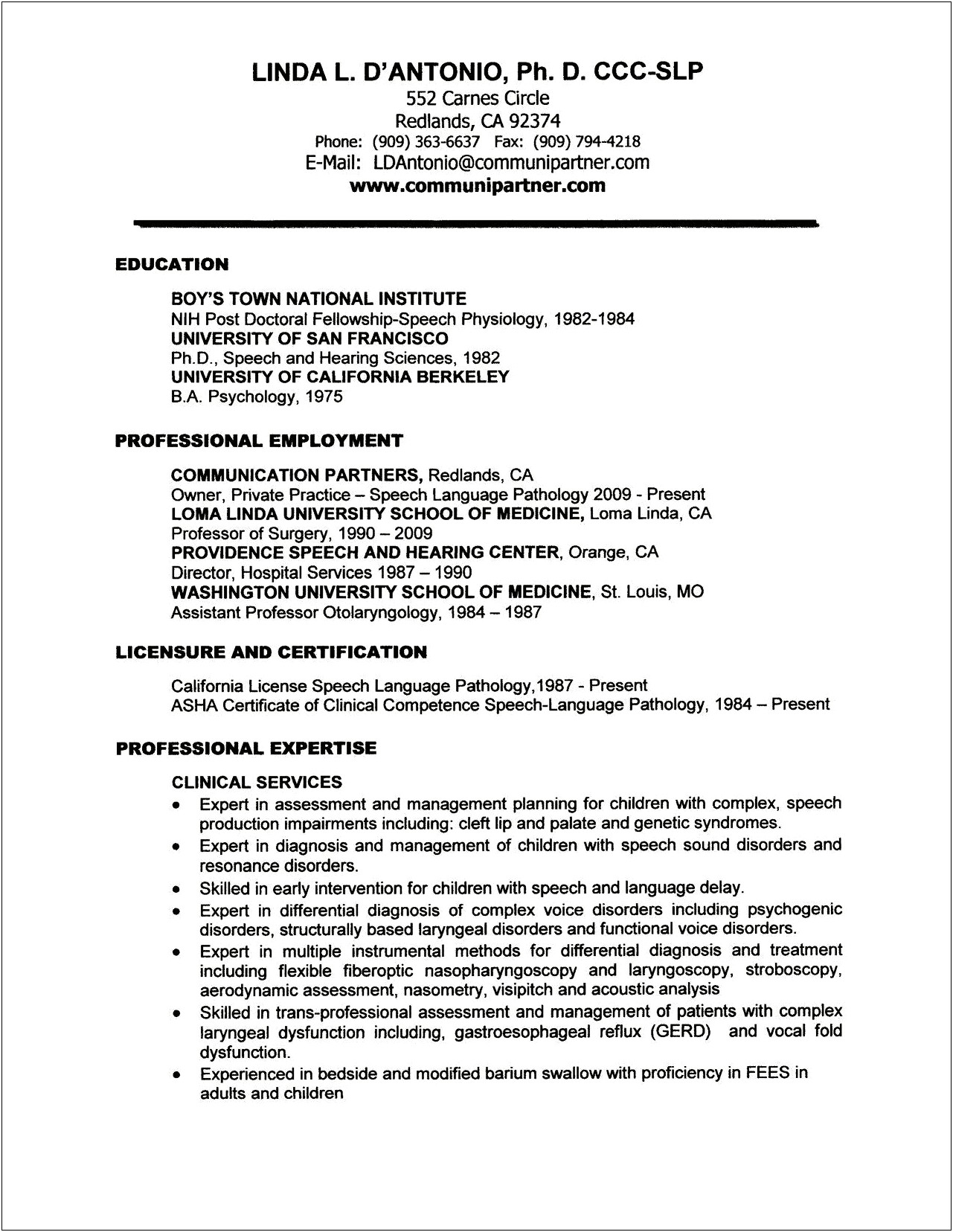 Resume Objective Statement For Speech Language Pathologist