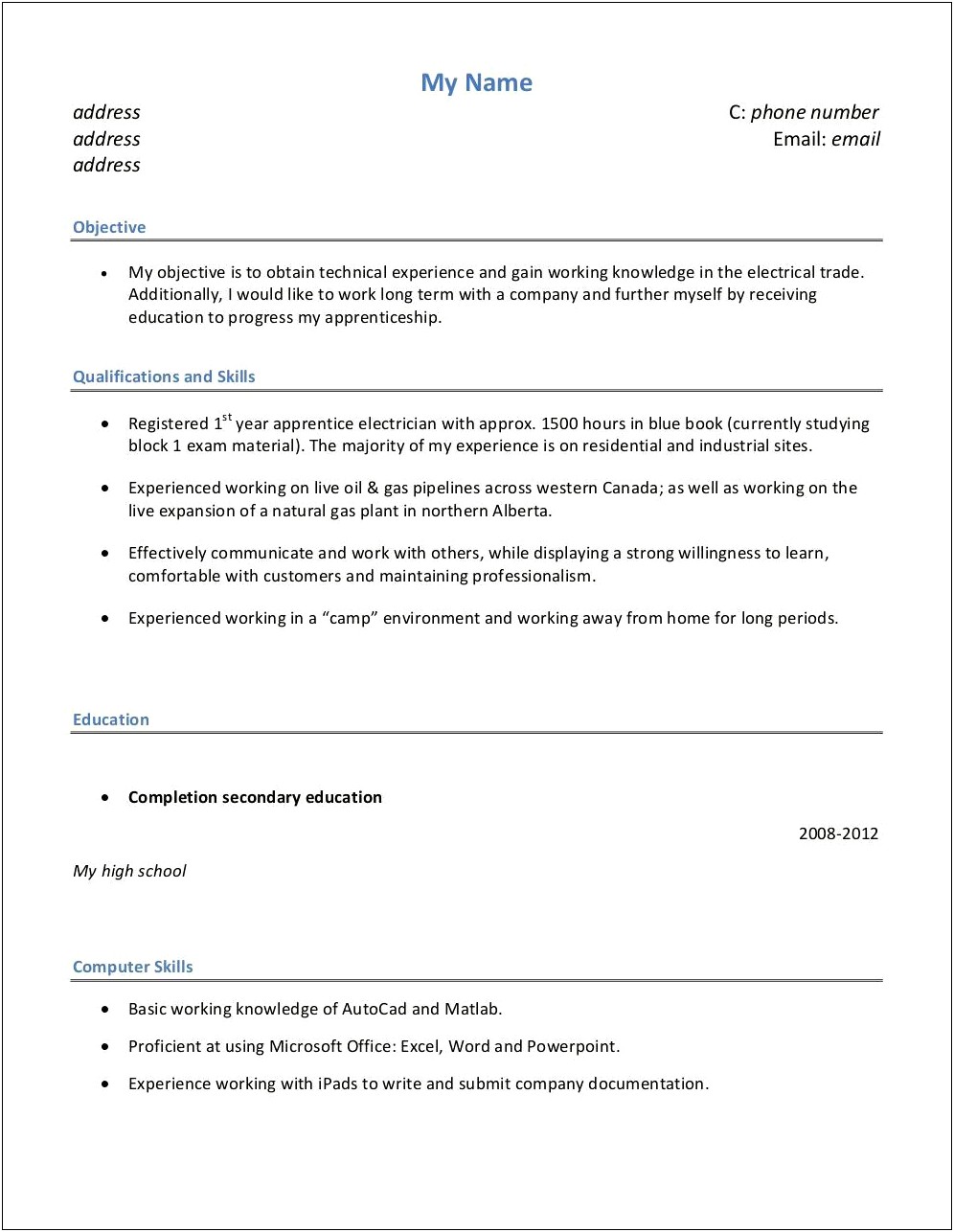 Resume Pdf Or Word Doc Redit