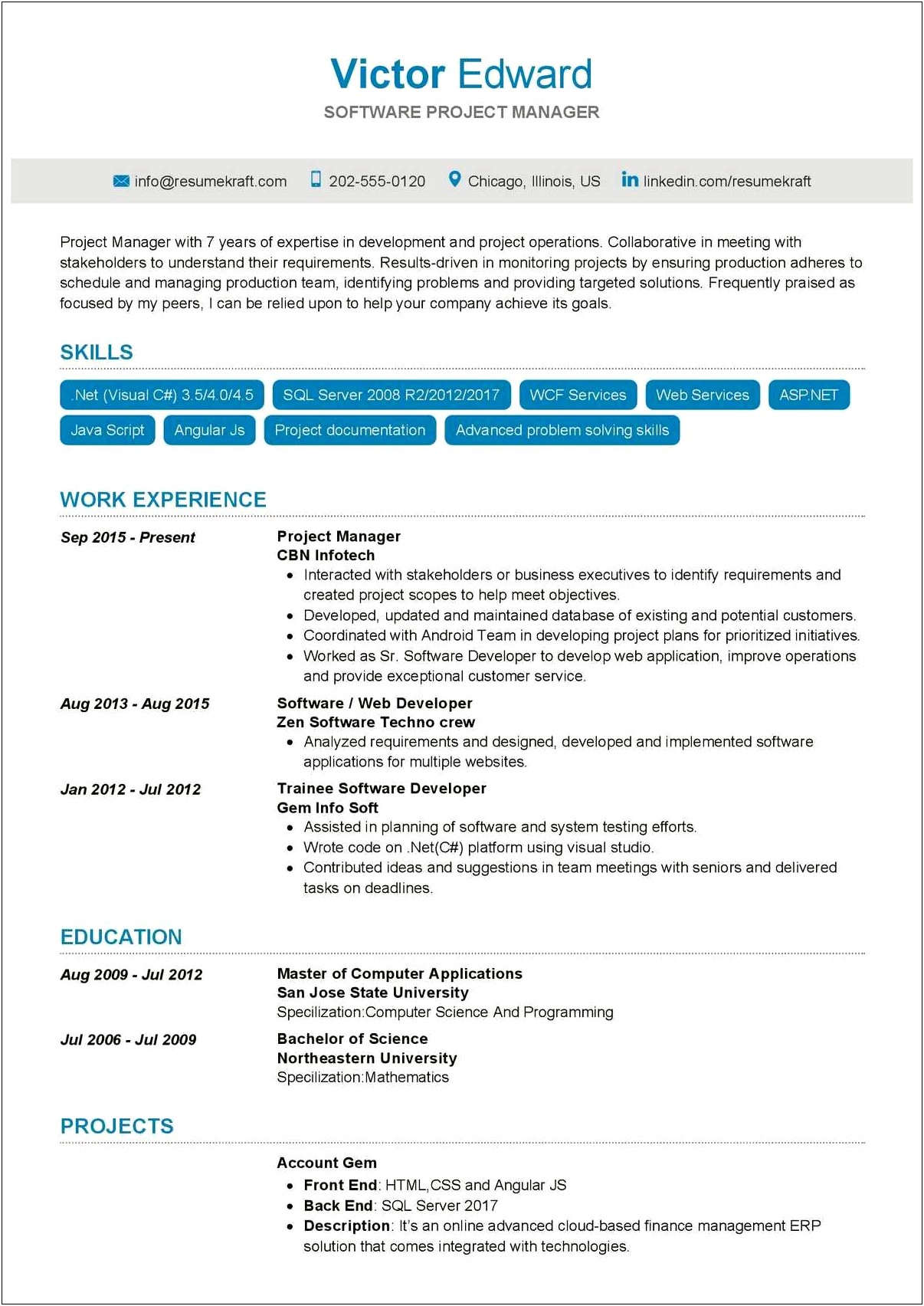 Resume Programs And Skills Css Html