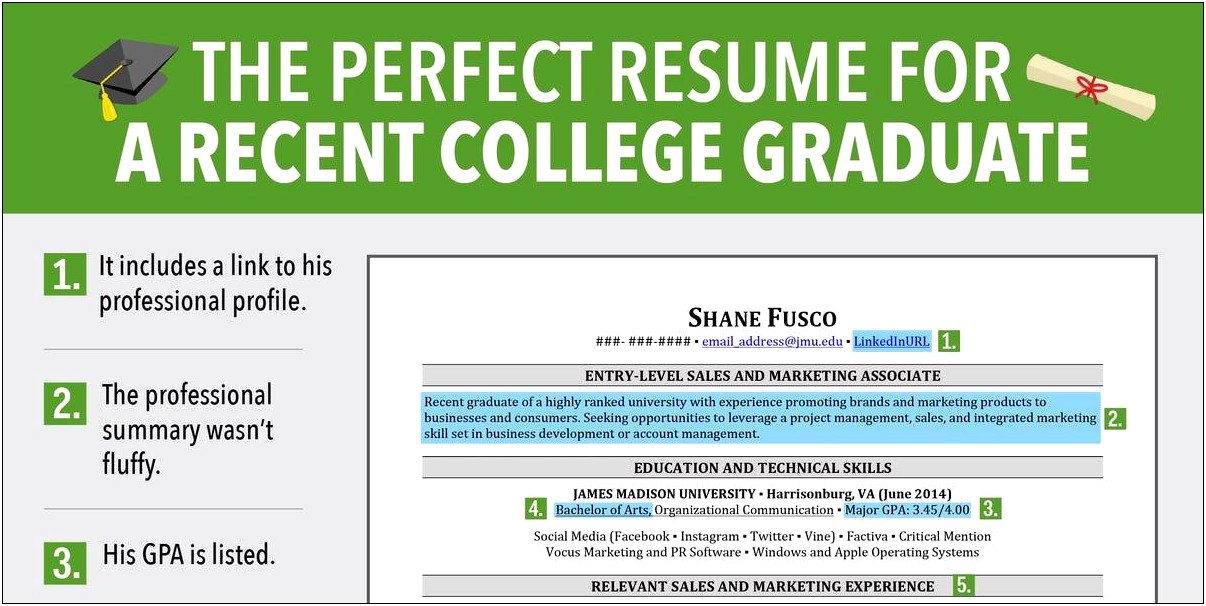 Resume Right Out Of College Samples