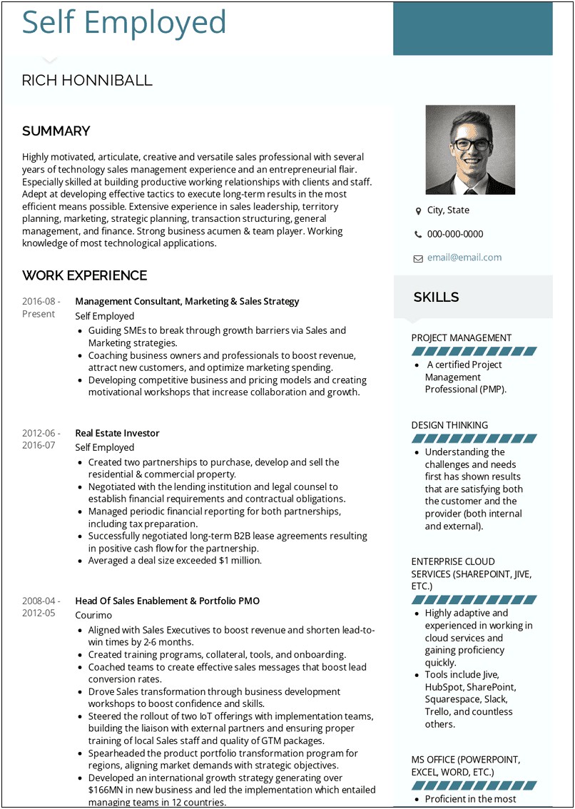 Resume Samples Examples With One Job Longevity