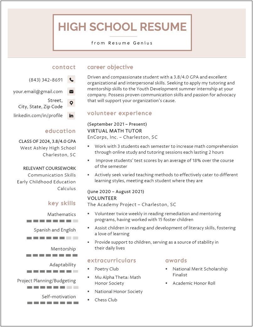 Resume Samples For Academic Positions In Education