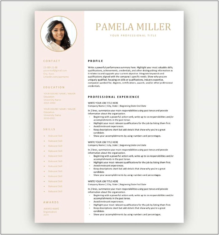 Resume Samples For Experienced Professionals Free Download