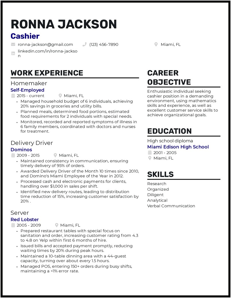 Resume Samples For Older Stay At Home Mom