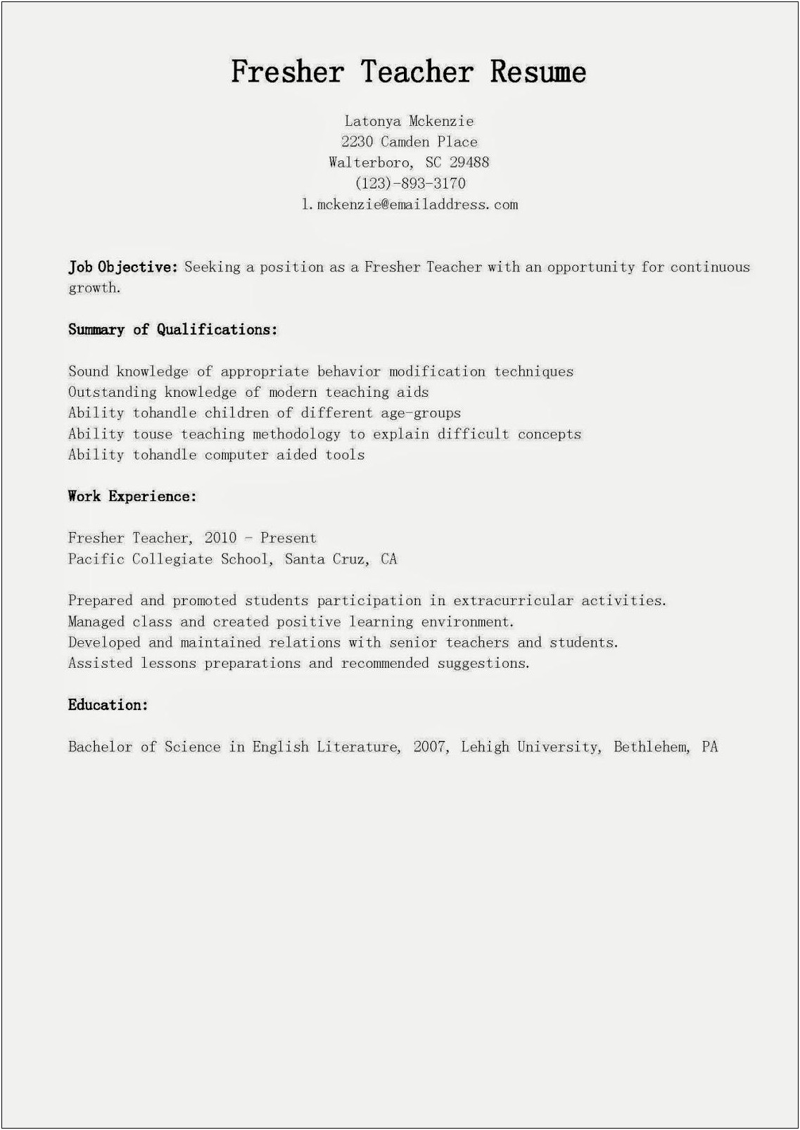 Resume Samples For Seeking Counselor Recommendation