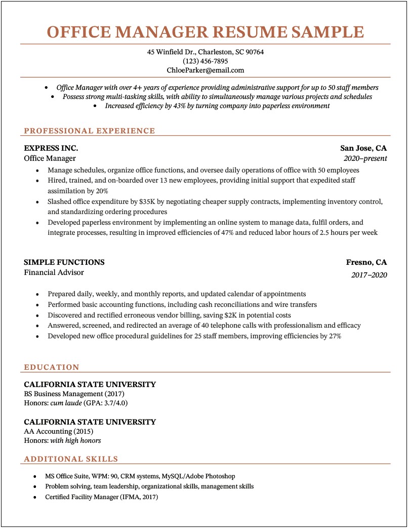 Resume Samples For Small Business Owner Objective