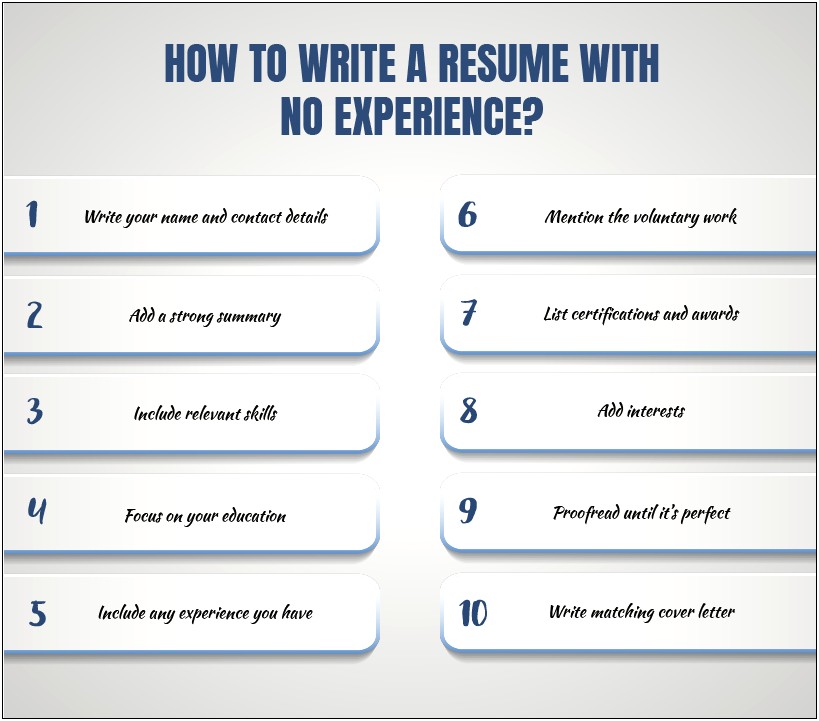 Resume Skills For A Job With No Experience