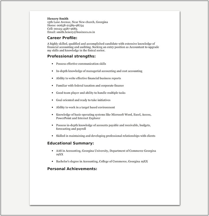 Resume Skills For Fresh Graduate Seeking Any Job