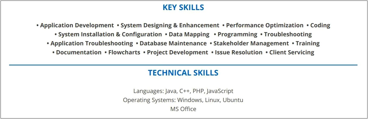 Resume Skills System Analyst Providing Training