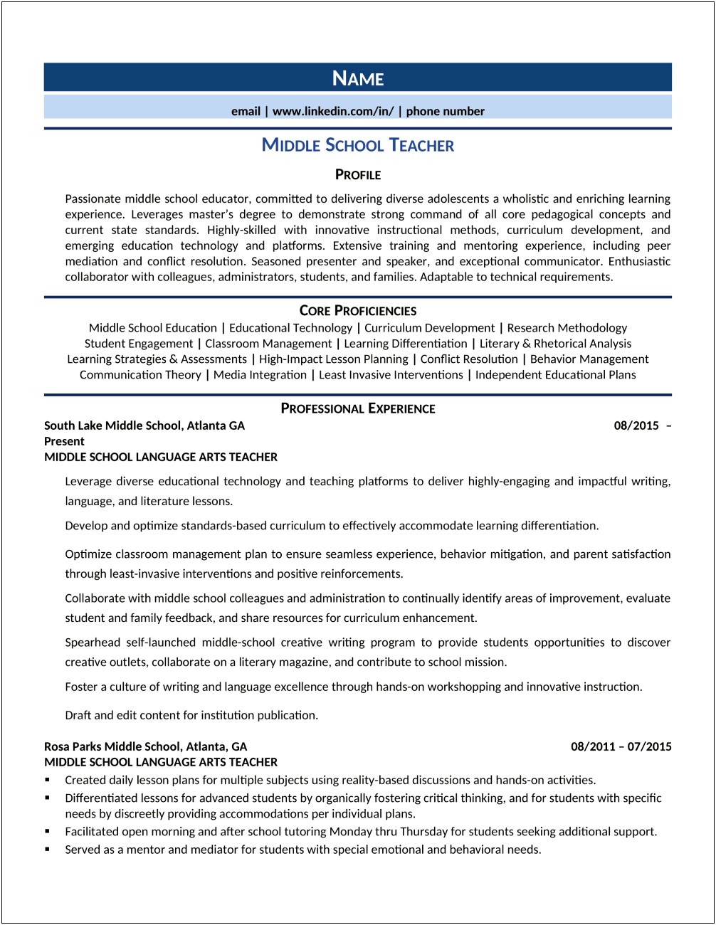 Resume Summary Example For High School Graduate