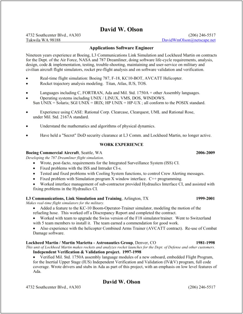 Resume Summary It Systems Linux Integration