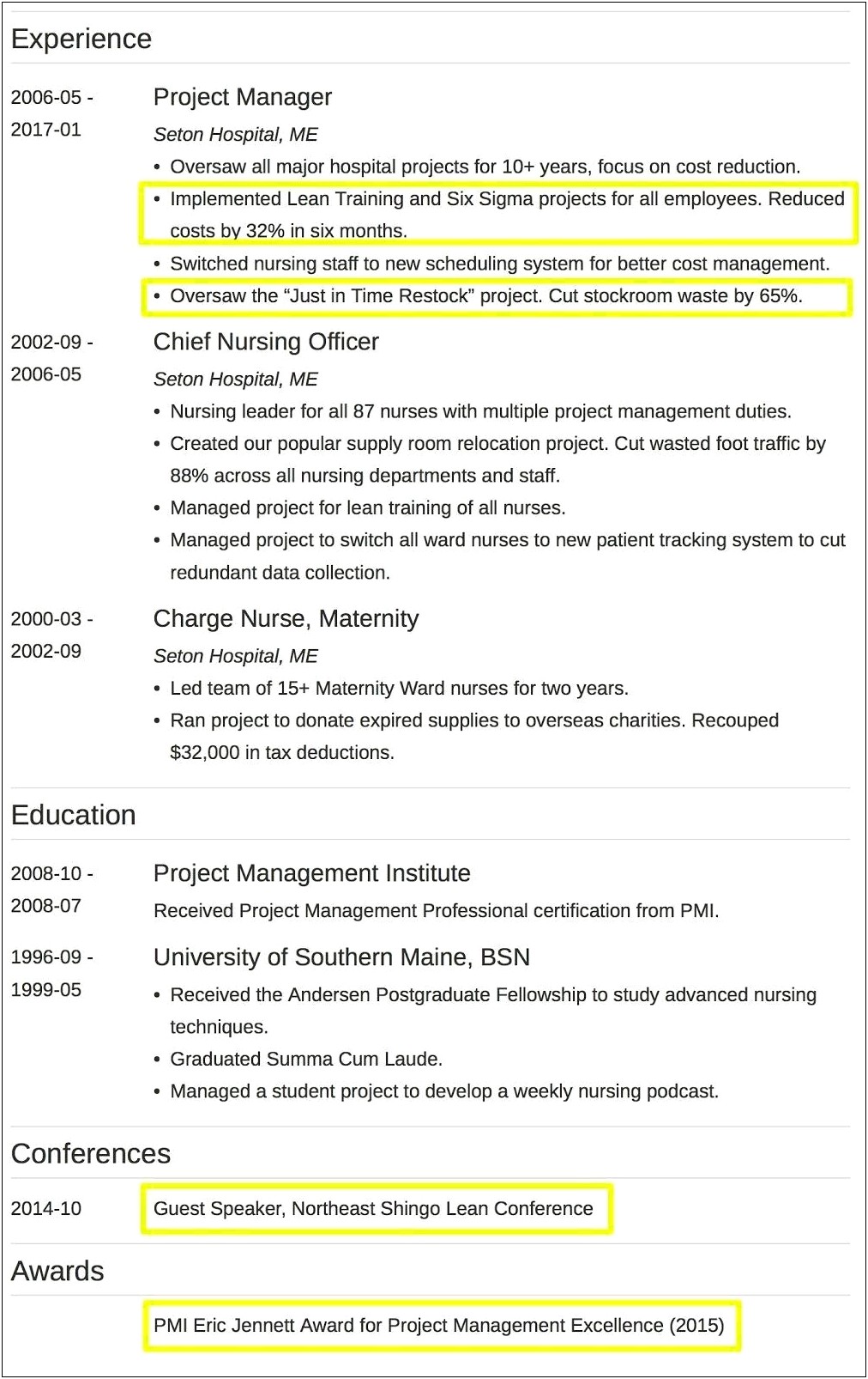 Resume Summary Of Qualifications Statements To Show Leadership