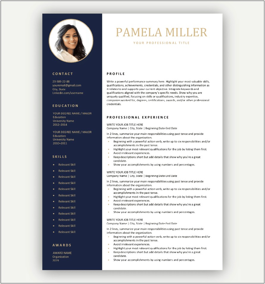 Resume Template Free Download For Fresh Graduate