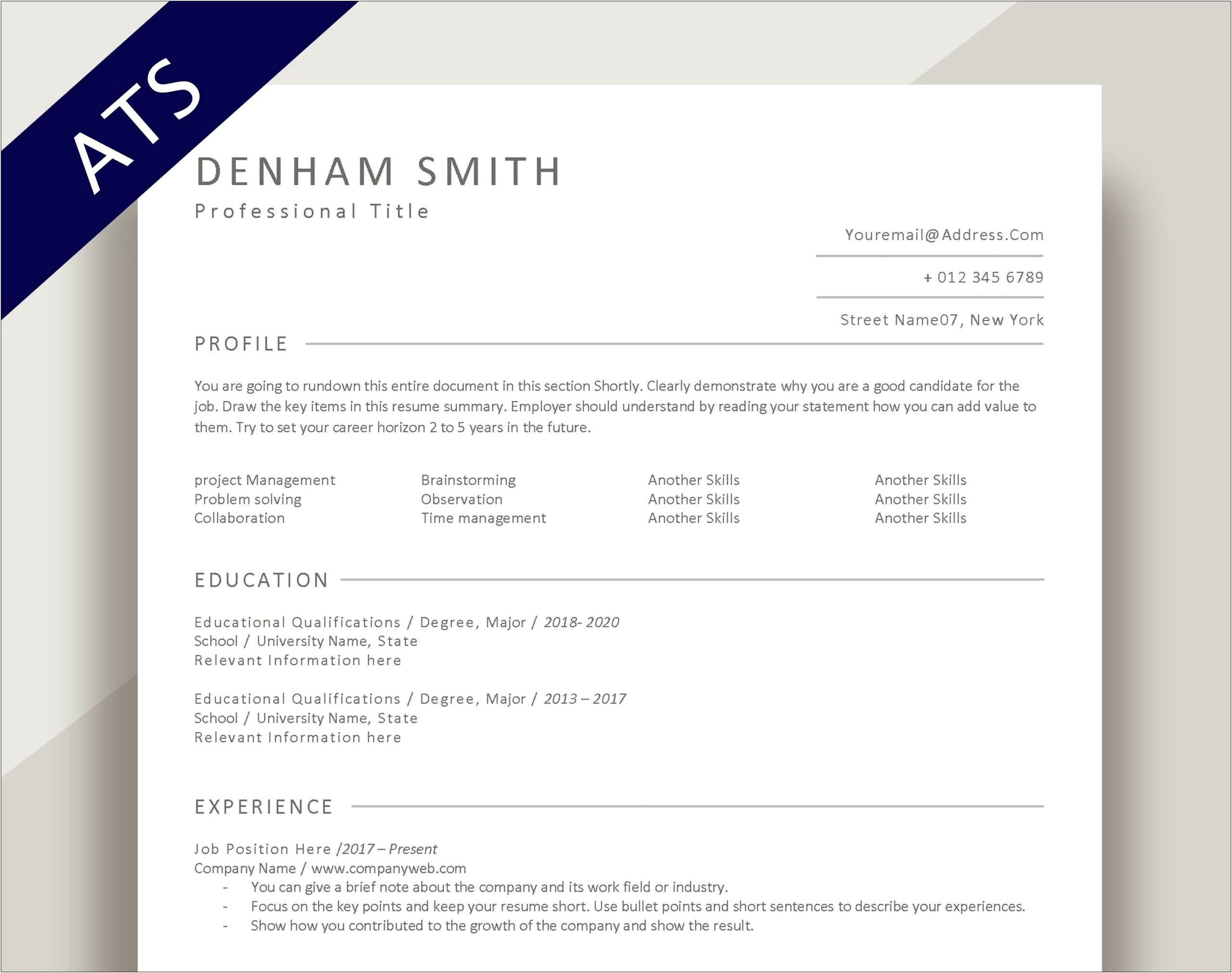 Resume Templates And Applicant Tracking Systems