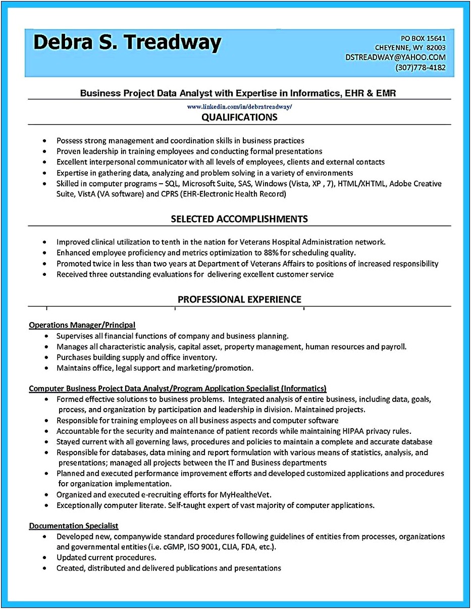 Resume Templates For Experienced Workforce Management