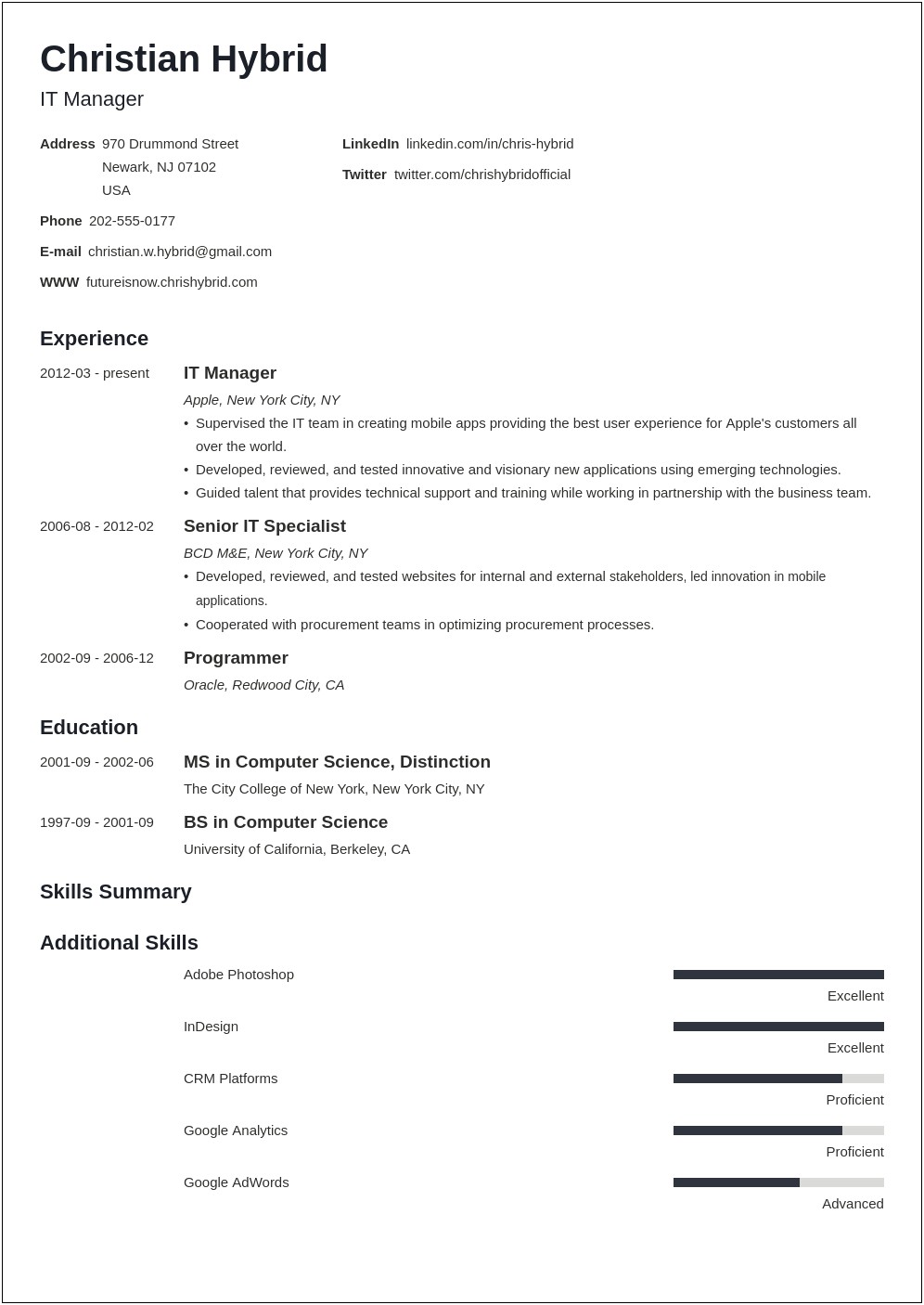 Resume Templates For Older Job Seekers