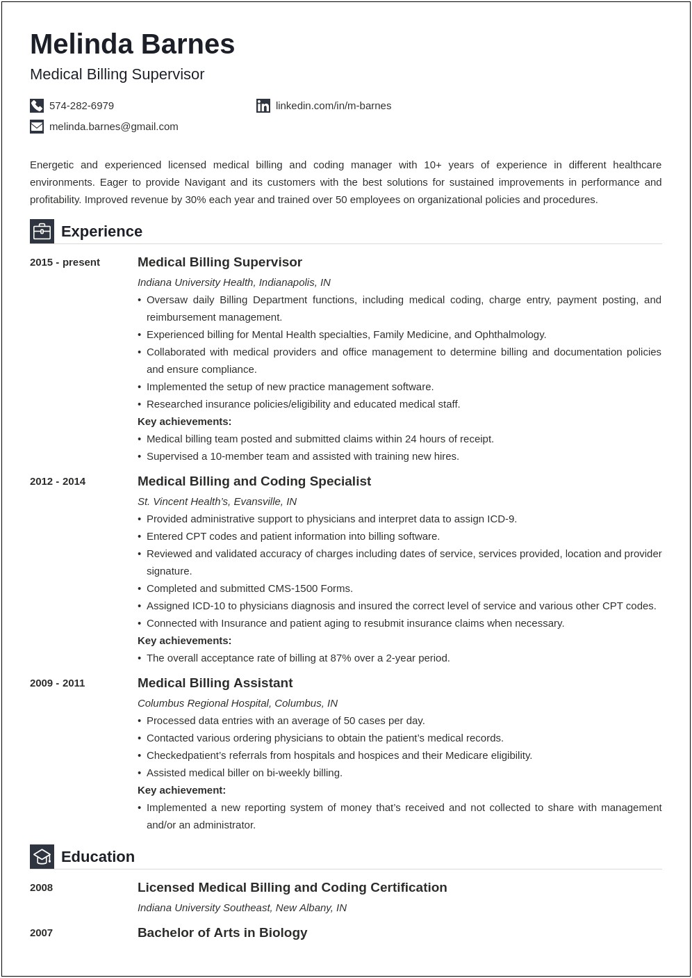 Resume Templates For Patient Account Representative