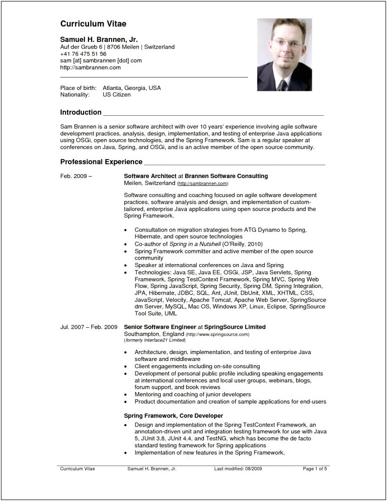 Resume Templates Free For Senior Adults