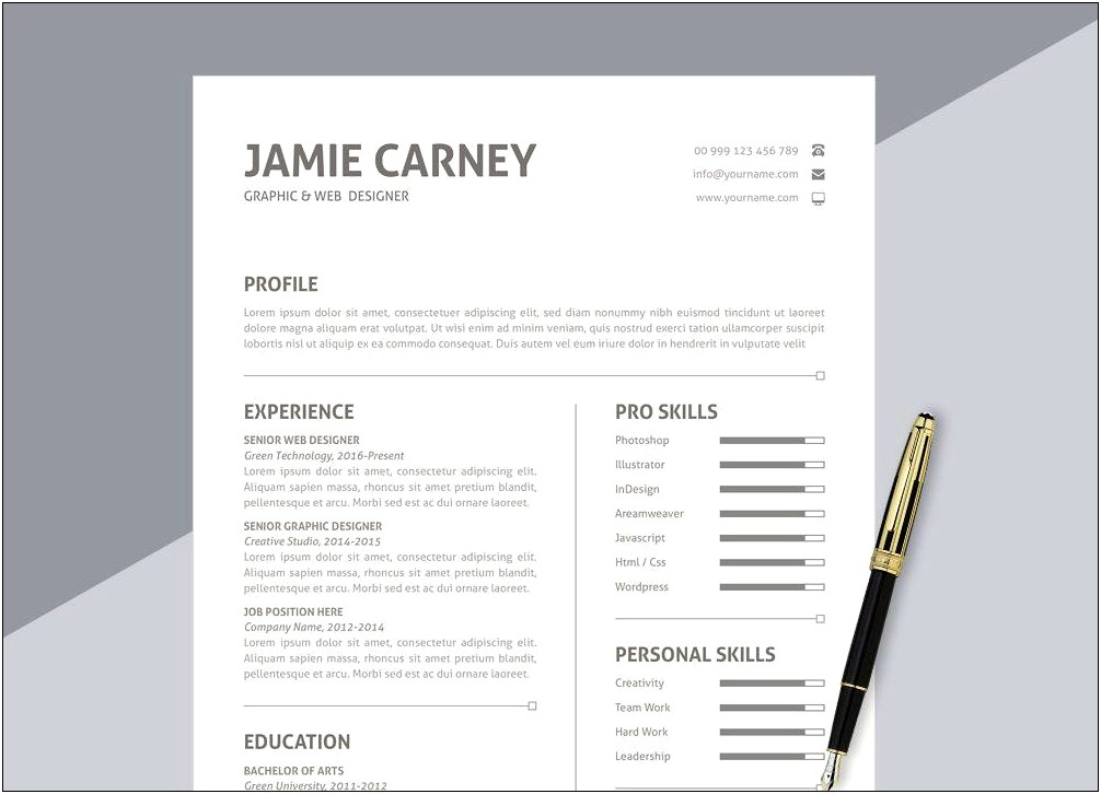 Resume Templates Word Free Download 2020