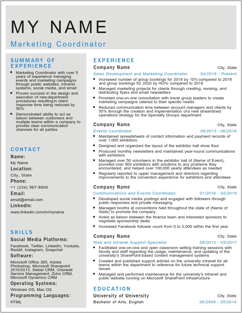 Resume Tip Summary For Entry Level Position