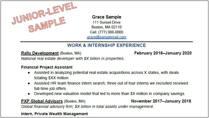 Resume Title For 2 Years It Experience