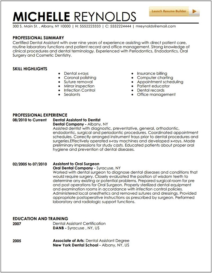 Resume To Apply For Dental Hygiene Program Example