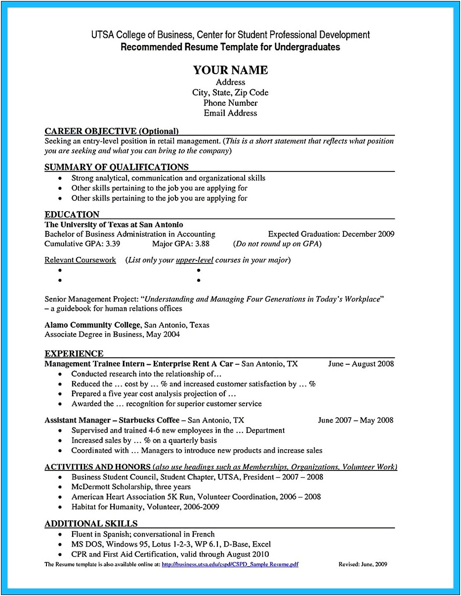 Resume Volunteer Experience Current Year To Present