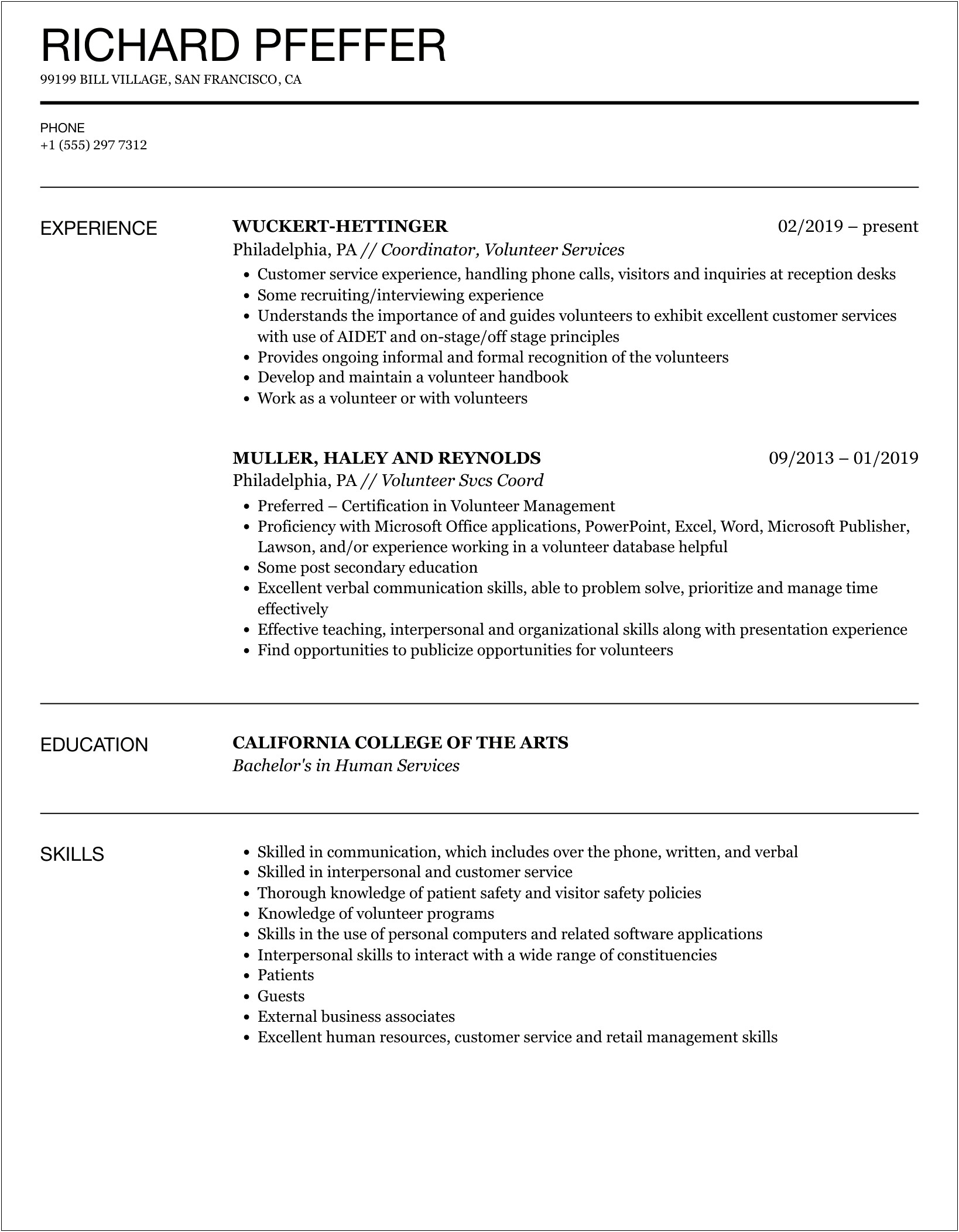 Resume Volunteer Experience That Only Lasted A Weekend